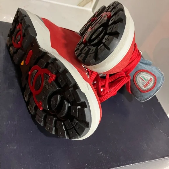 Bottes d'hiver Olang avec crampons pivotants - Rouges - Taille 8 US - Picture 5 of 5